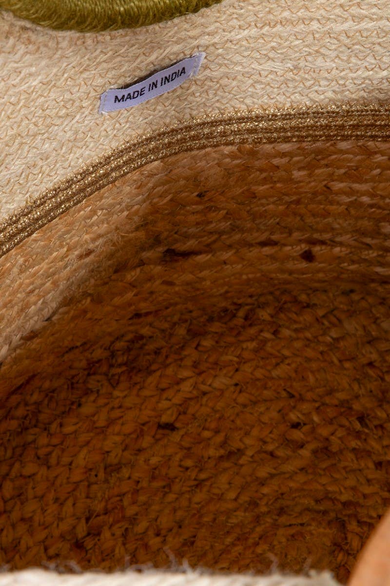 Multi Pattern Jute Tote Bag