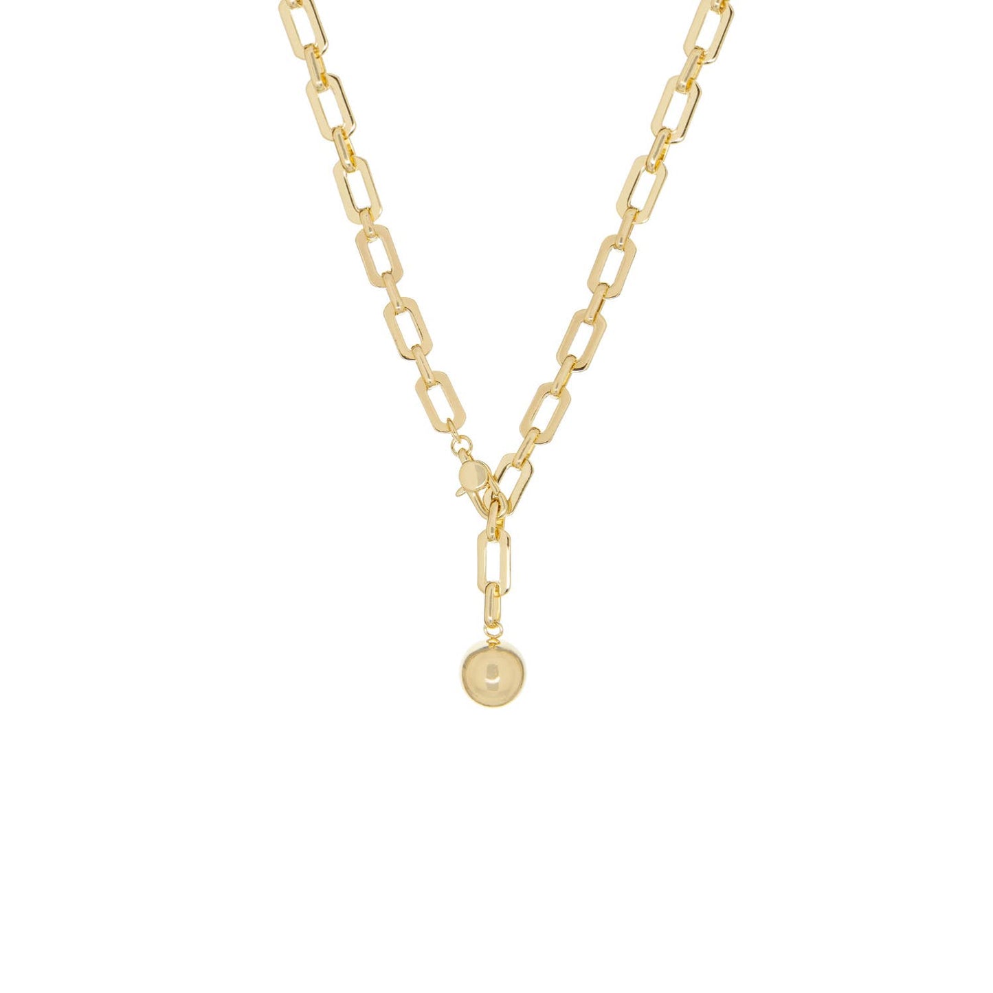Ball drop lariat necklace
