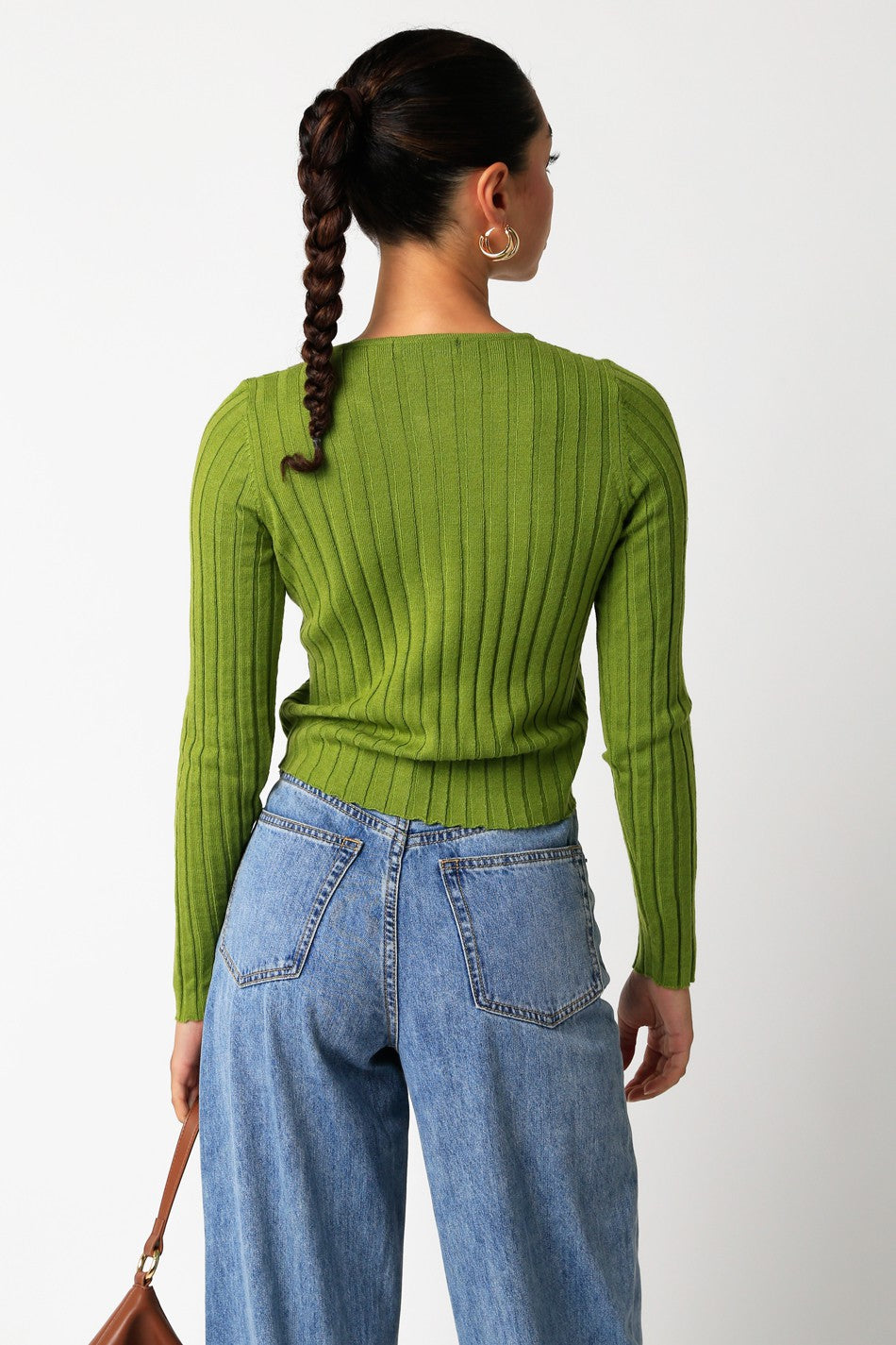 Fitted Wide Rib Cardigan