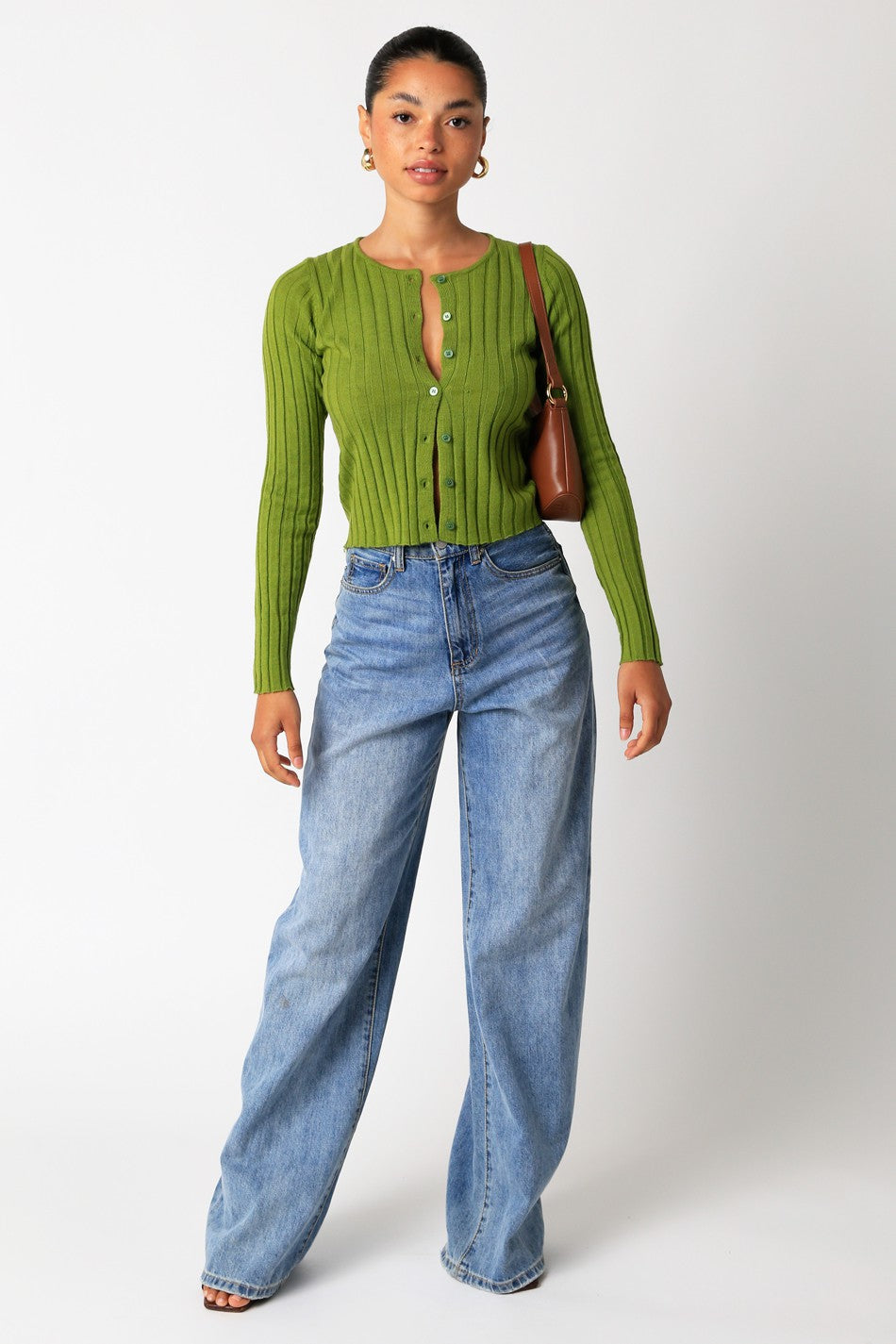 Fitted Wide Rib Cardigan