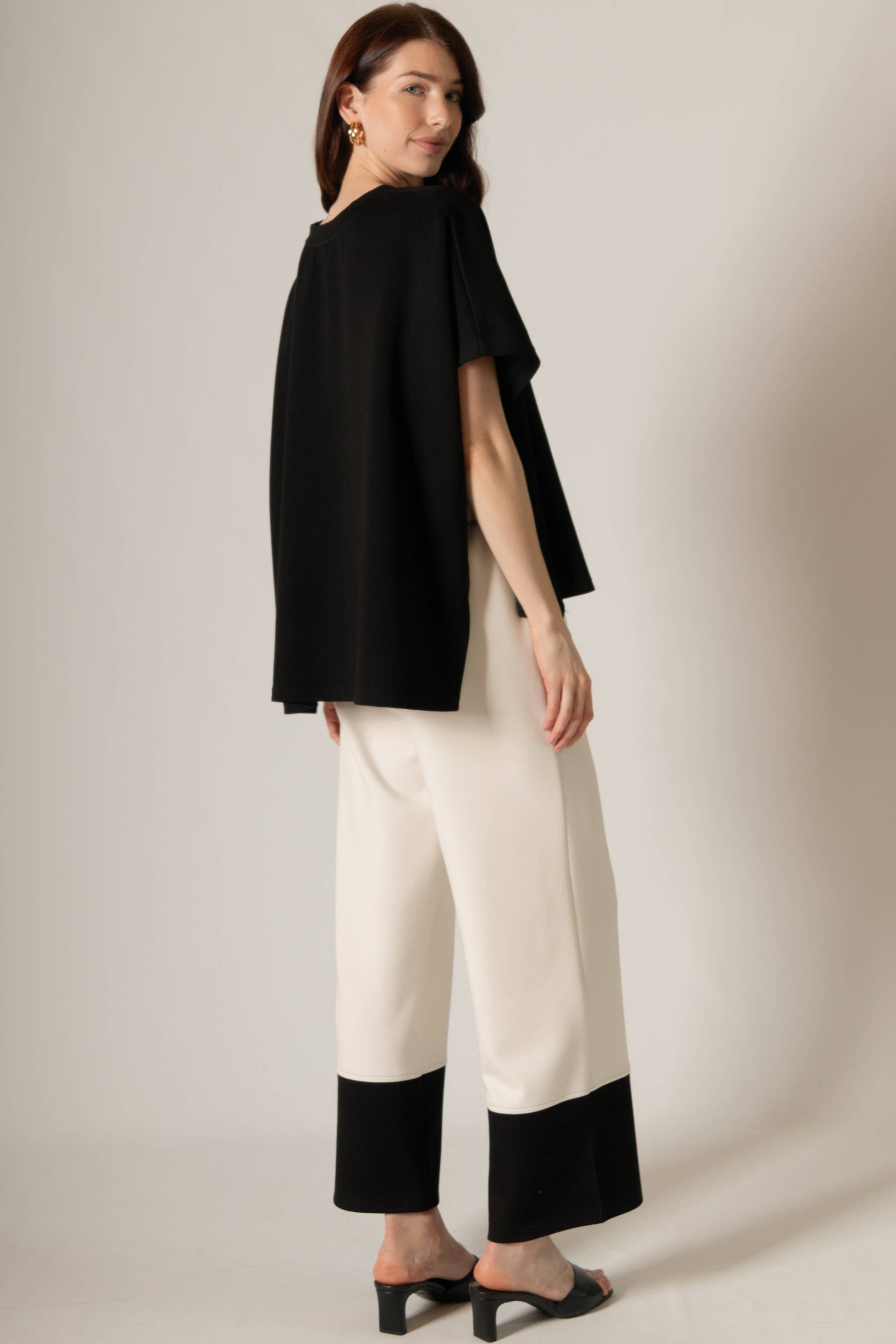 Butter Modal Side Slit Cape Top