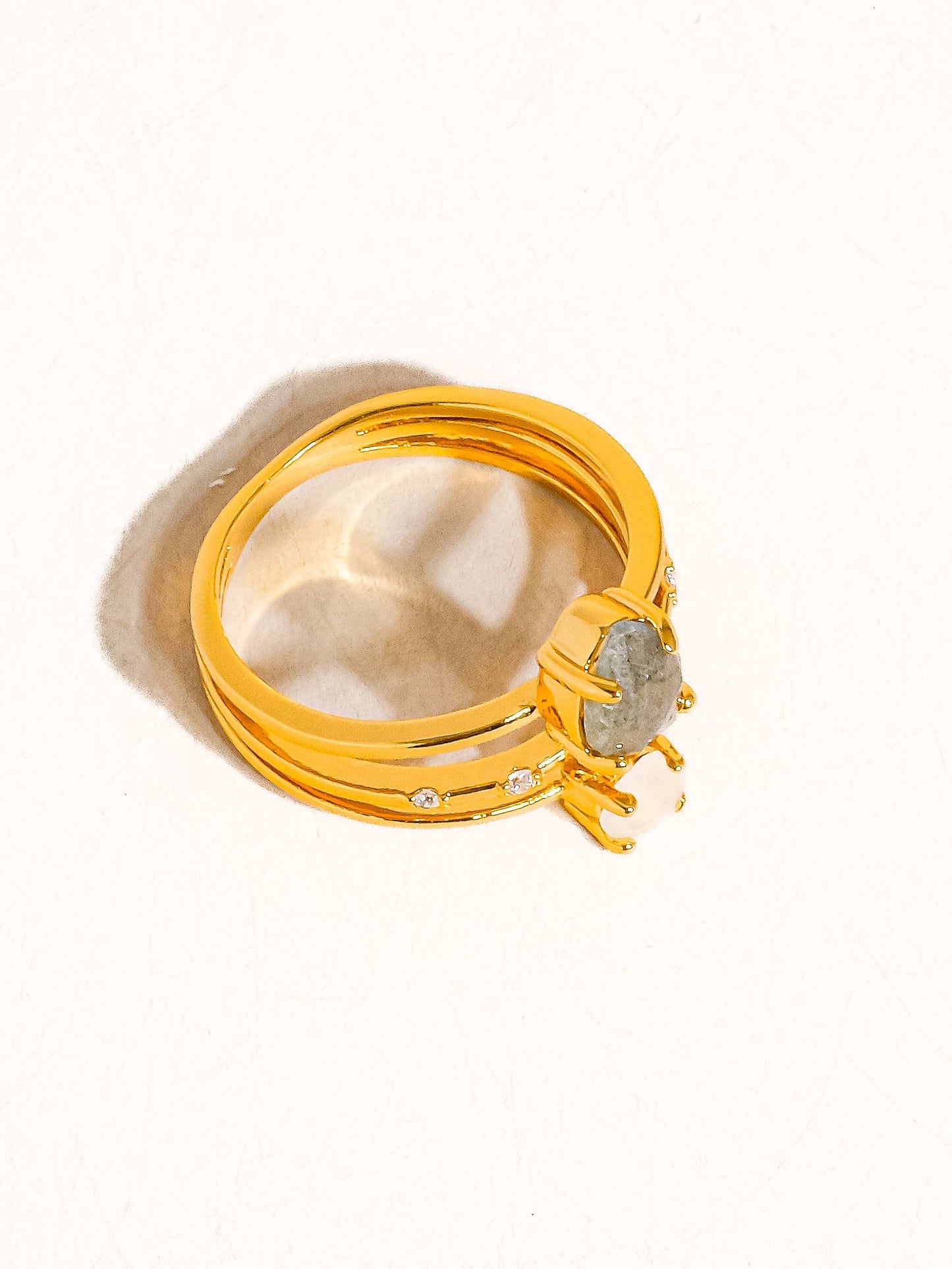 Gold Multi Stone Statement Ring