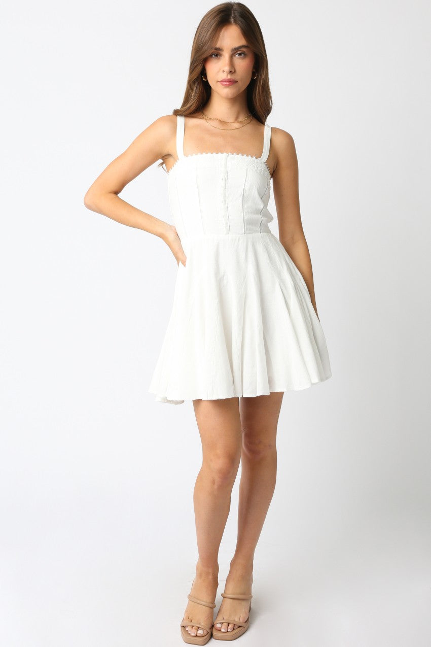 Ruffle Detail Mini Dress
