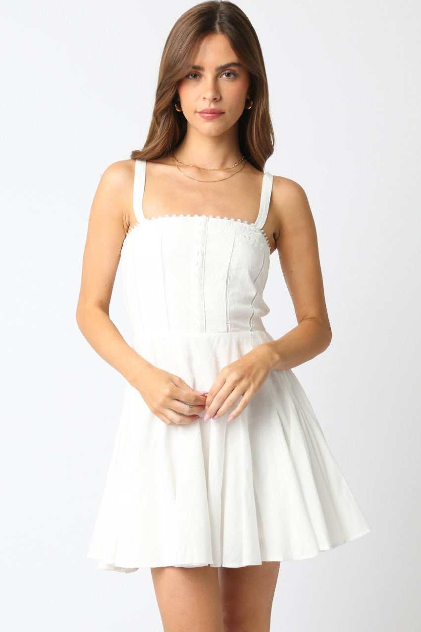 Ruffle Detail Mini Dress