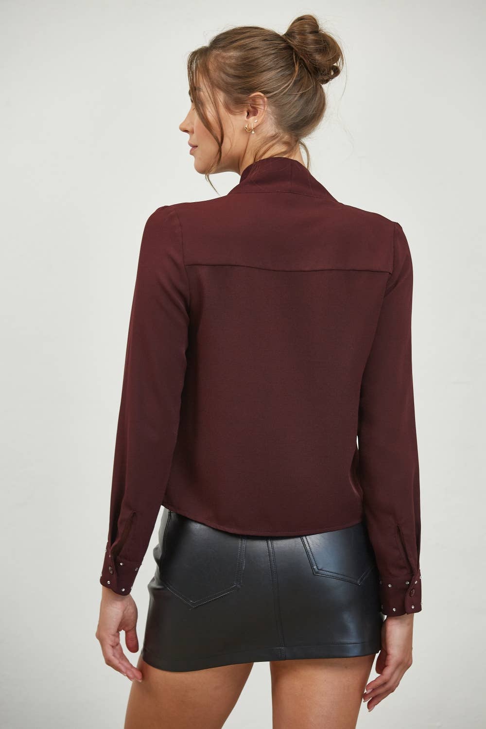 Tie Neck Woven Blouse