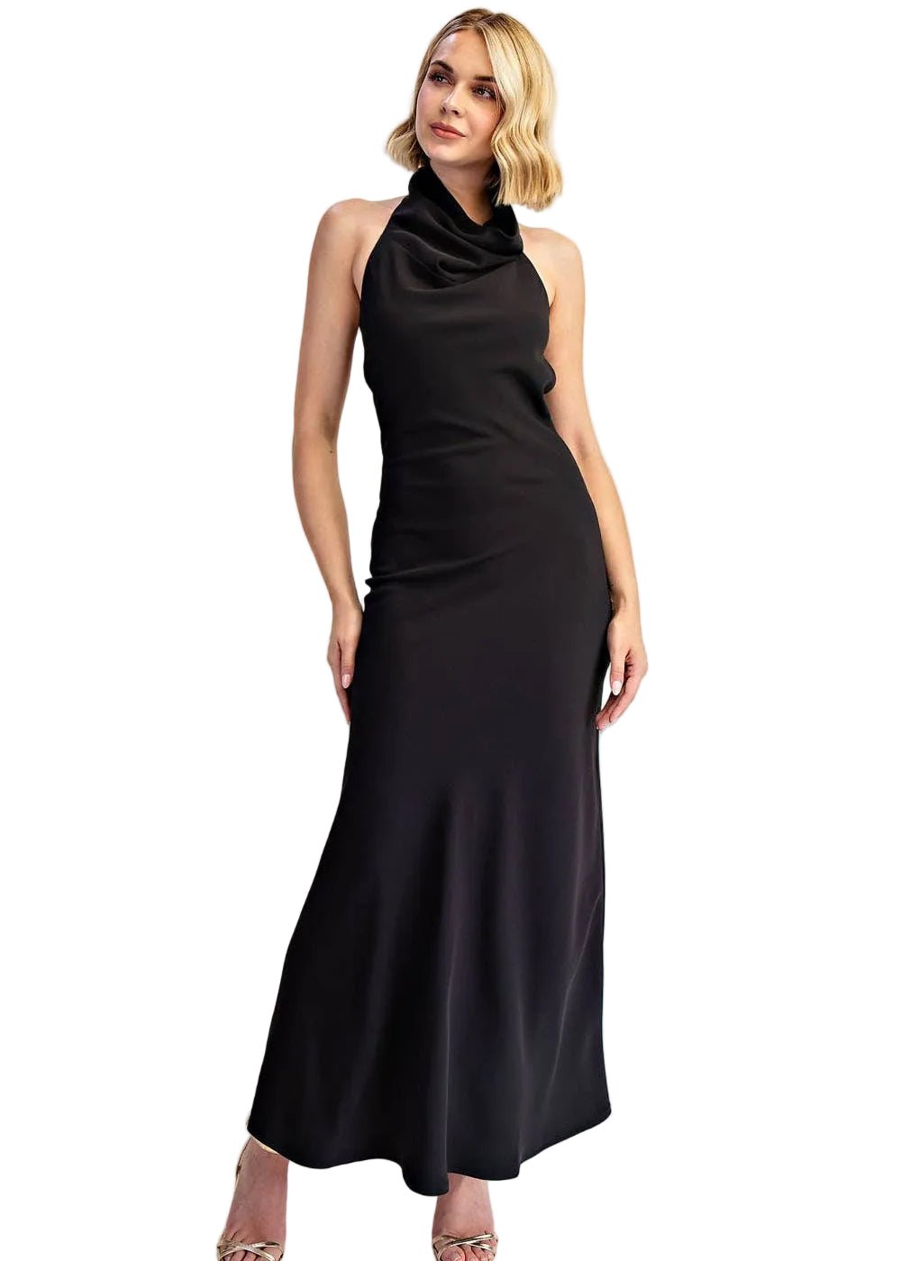 fitted lace wedding dress Cassandra Cowl Neck Maxi Dress main image 0