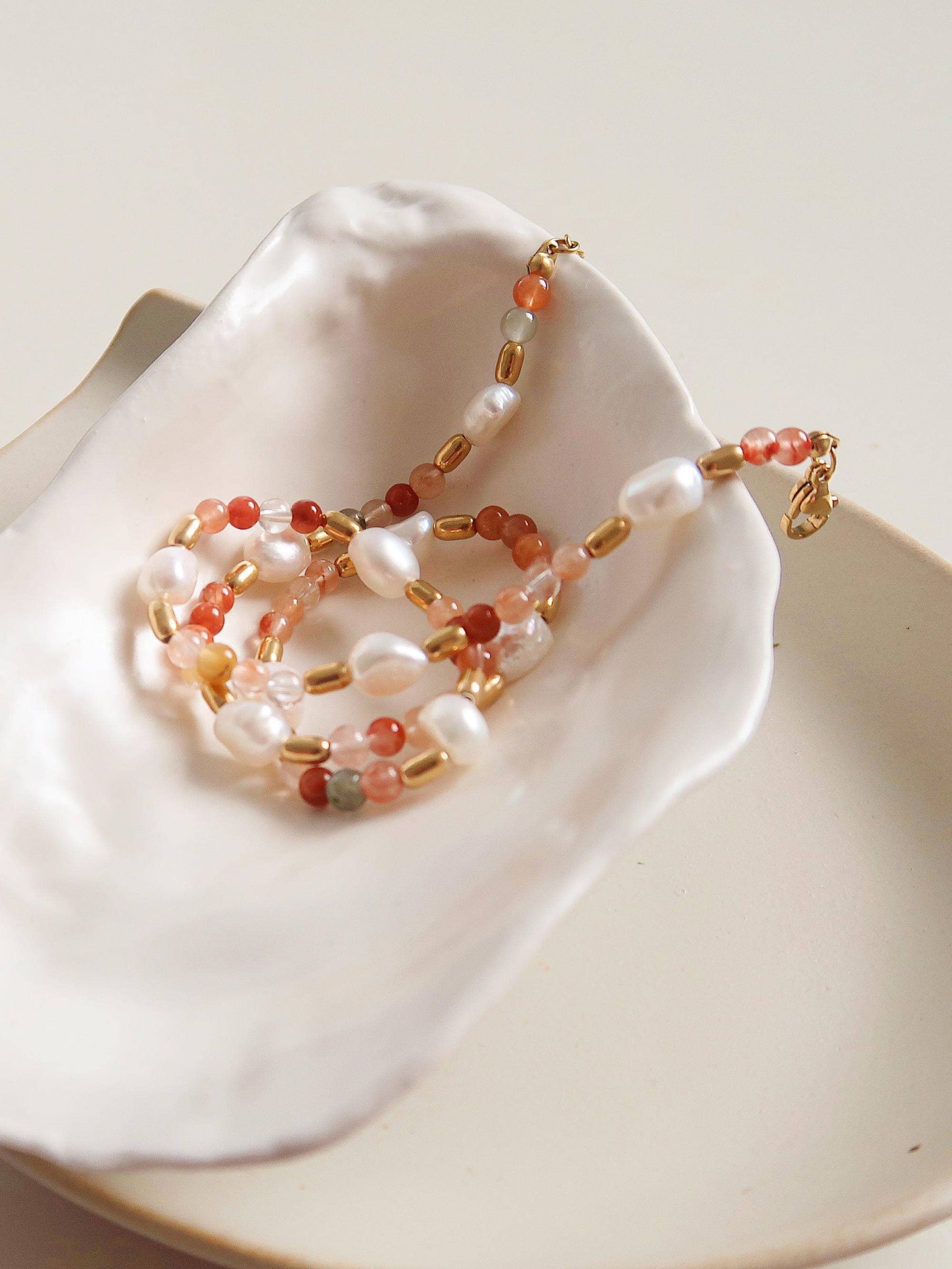 Stone and Bead Bracelet