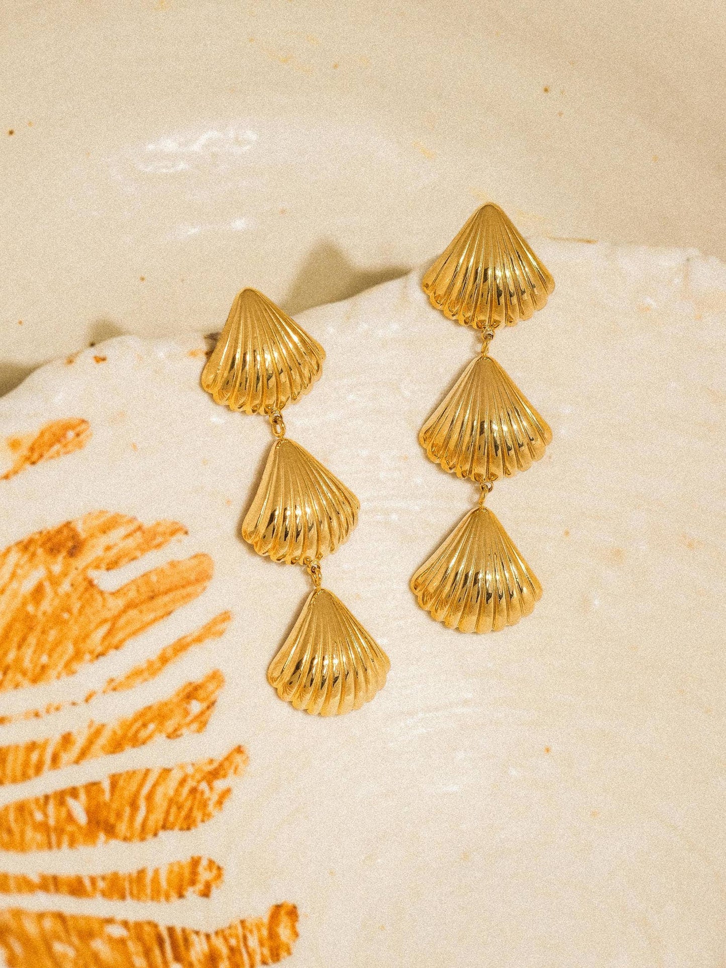 Layered Shell Drop Earring