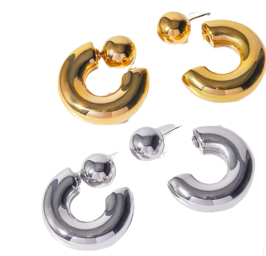 Puffy Hoop Earring
