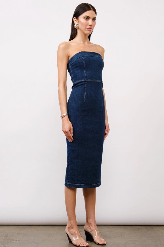 Strapless Denim Dress