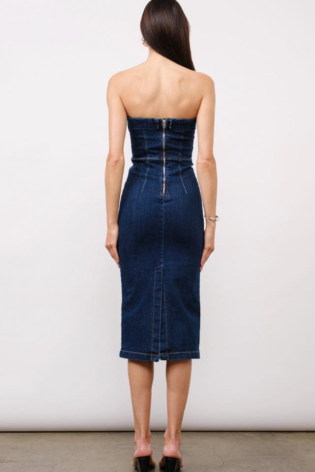 Strapless Denim Dress