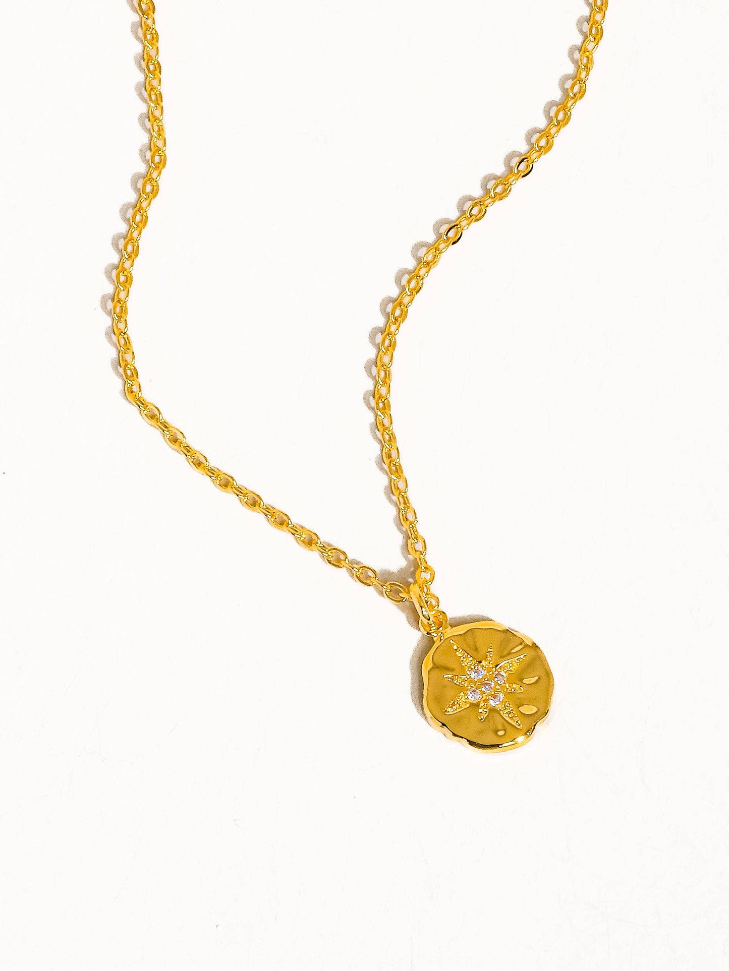 Gold CZ Star Necklace
