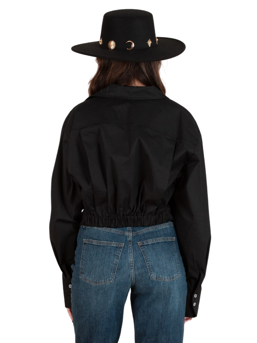 Poplin Twist Front Shirt