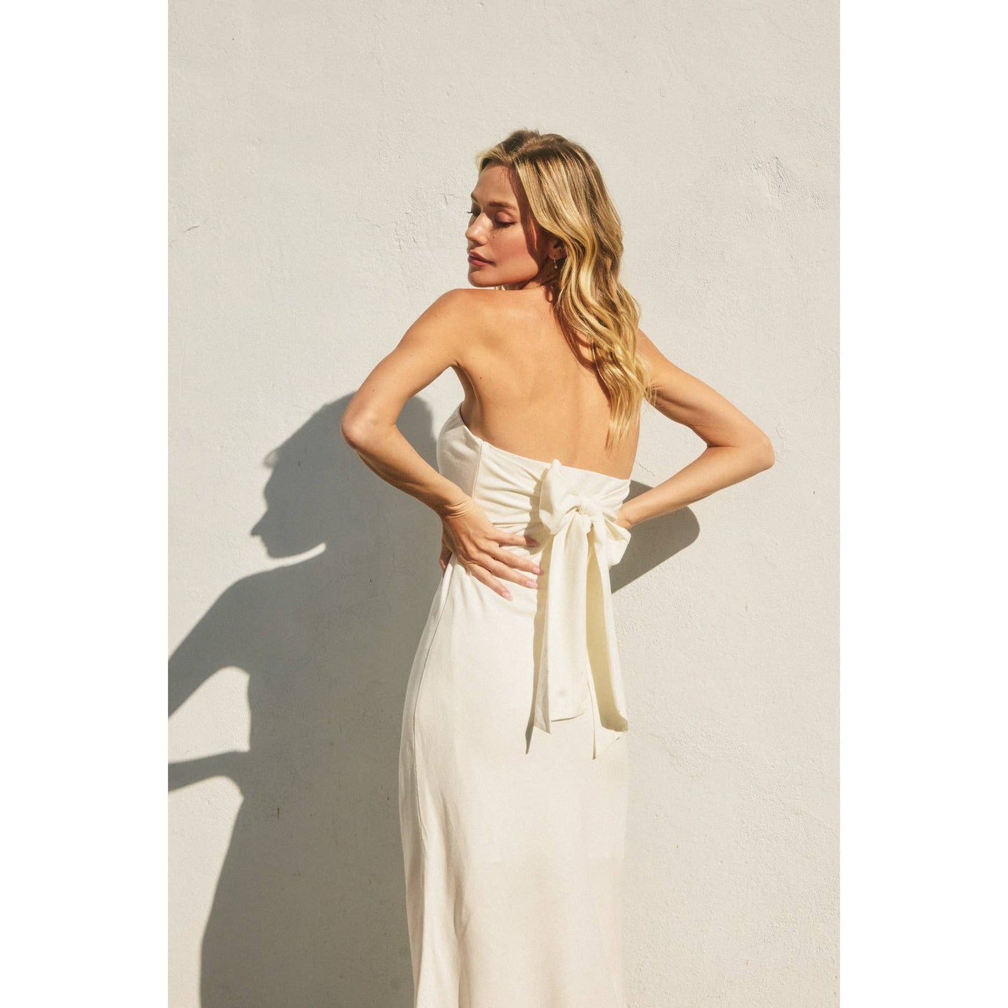 Strapless Bias Cut Maxi Dress