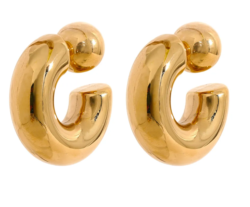 Puffy Hoop Earring