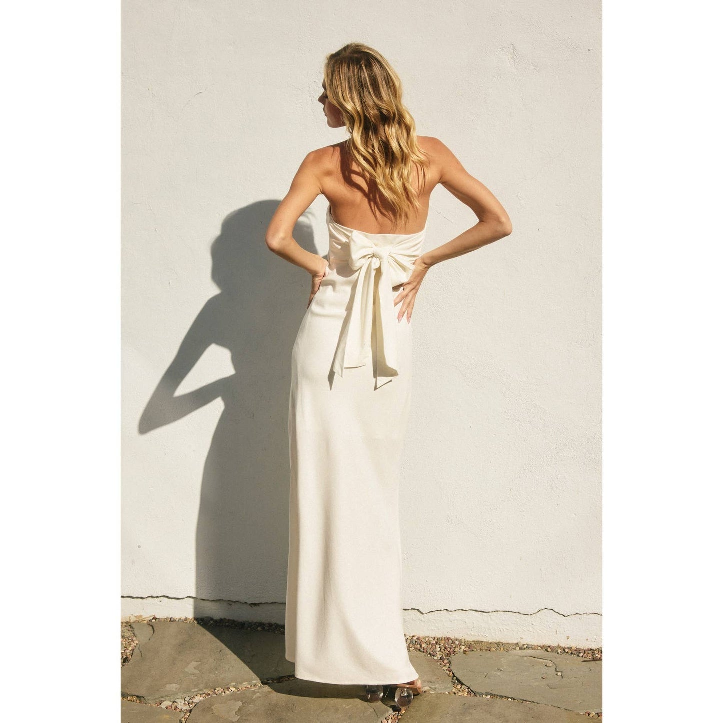 Strapless Bias Cut Maxi Dress
