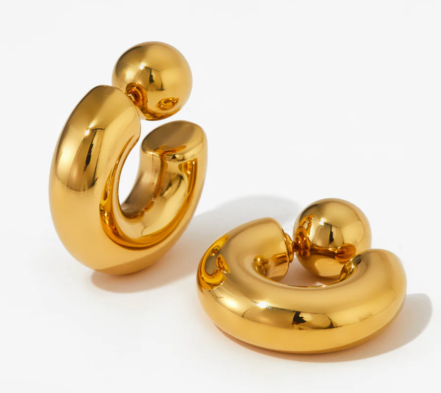 Puffy Hoop Earring