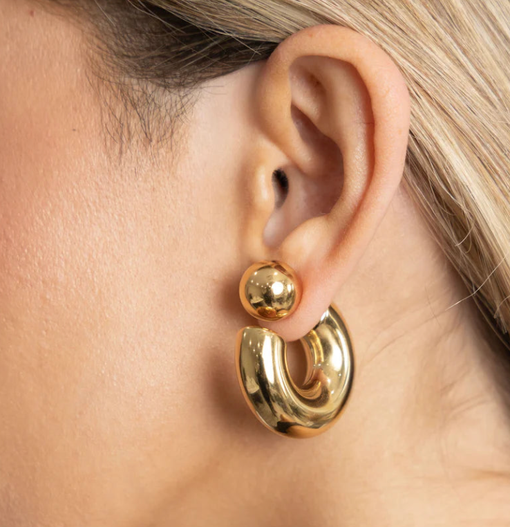 Puffy Hoop Earring