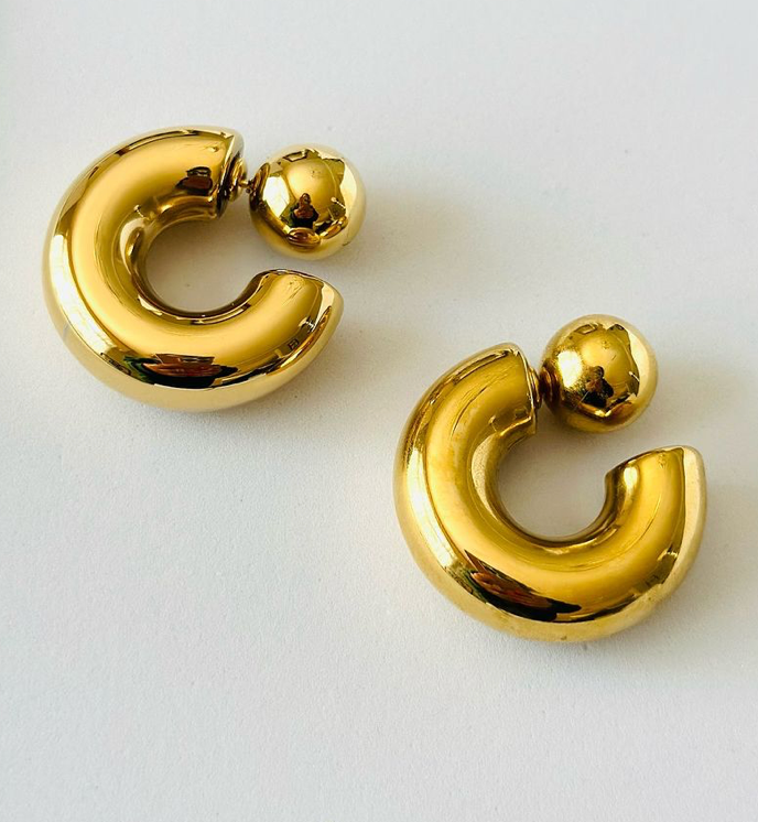 Puffy Hoop Earring