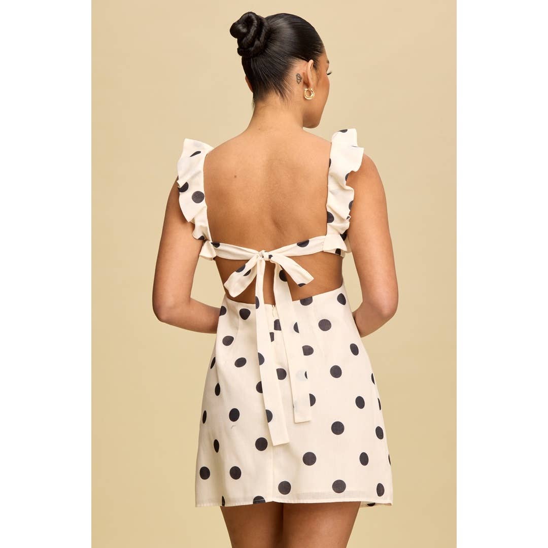 Polka Dot Ruffle Mini Dress