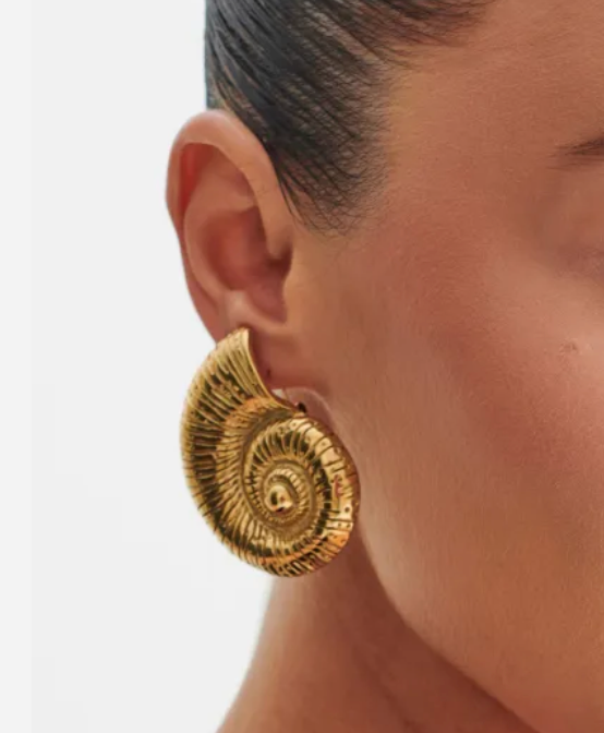 Nautilus Snail Stud Earrings