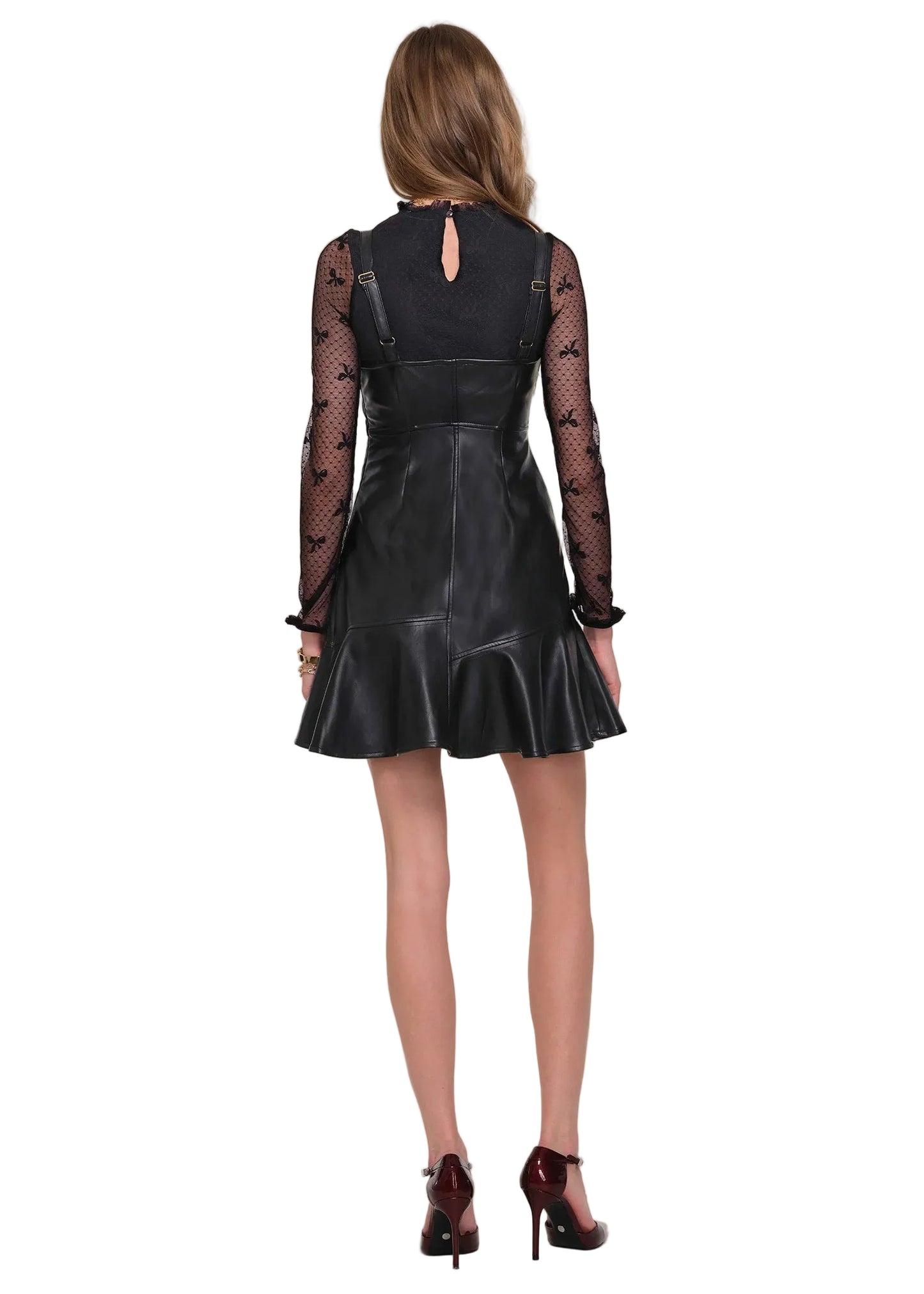 Faux Leather Mini Dress