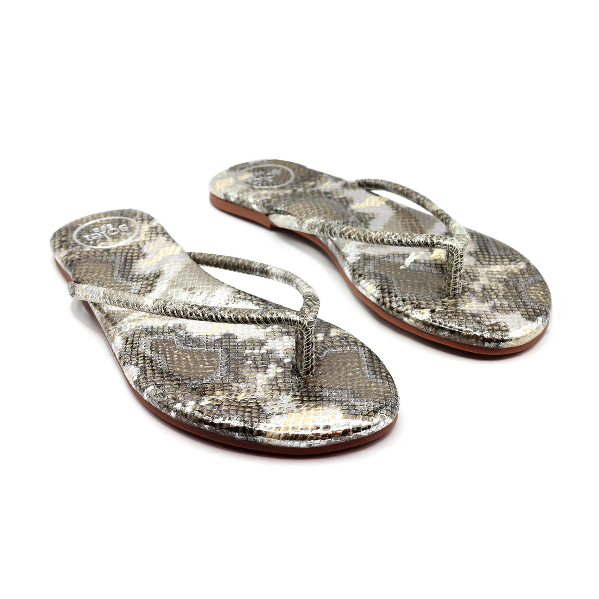 Metallic Lizard Flip Flop
