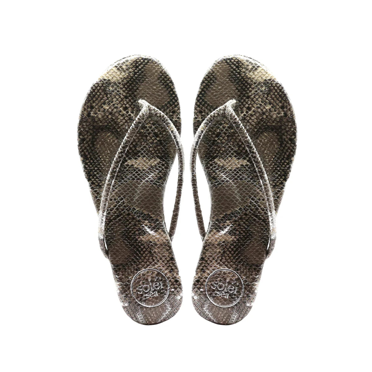 Metallic Lizard Flip Flop