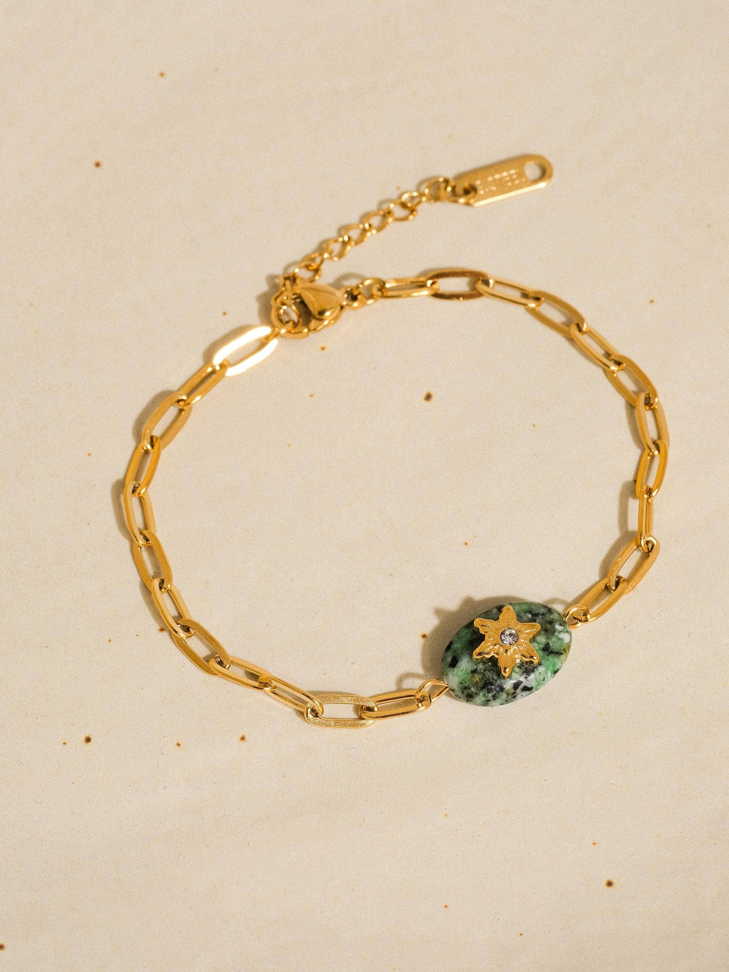 Peacock Stone Star Chain Bracelet