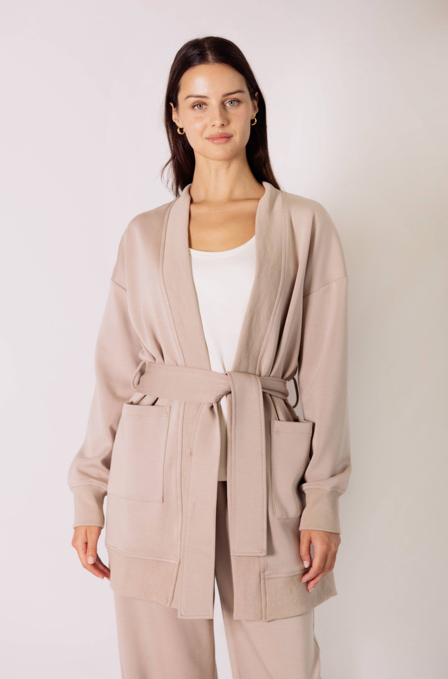 Butter Modal Ribbed Contrast Robe