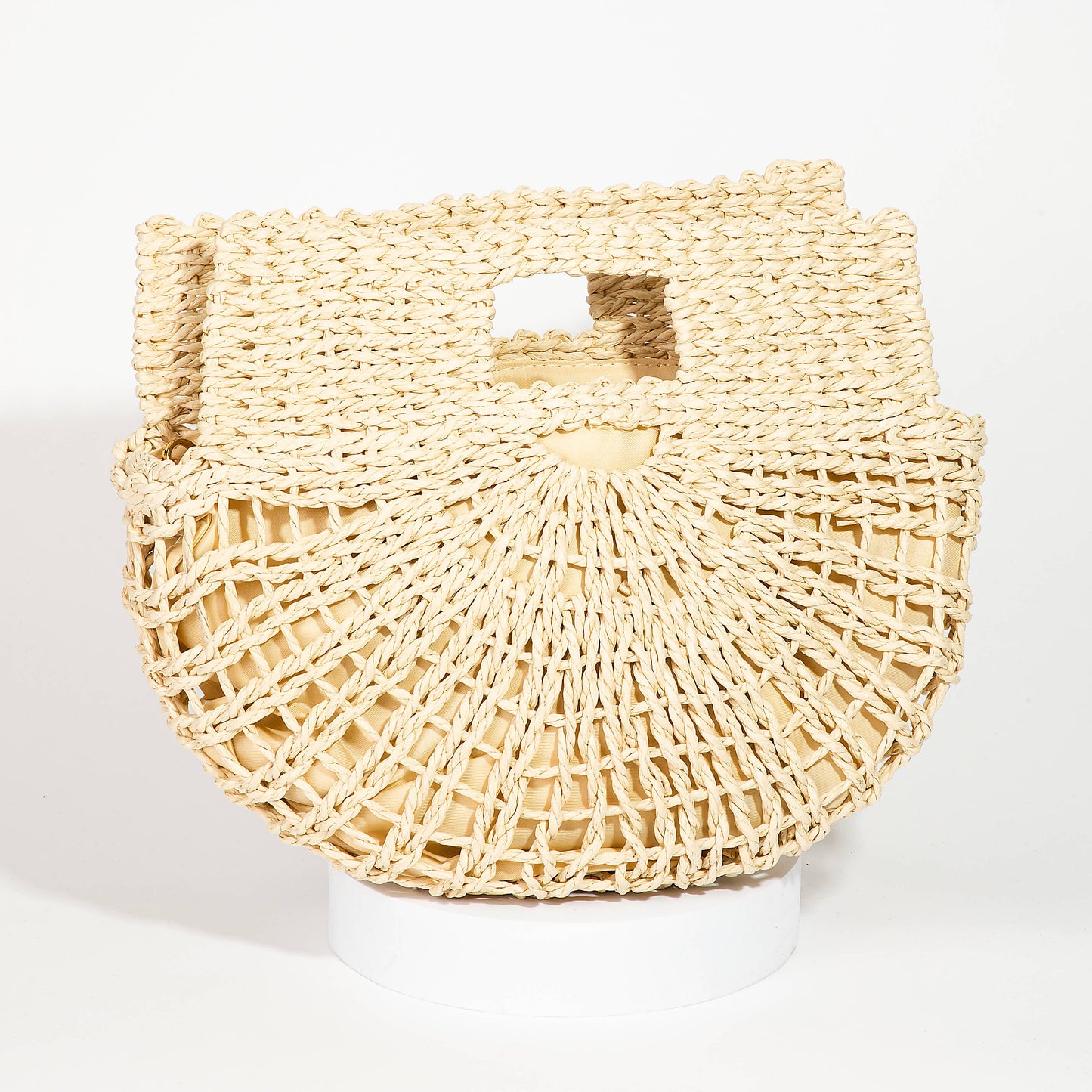 Braided Semi Circle Tote Bag