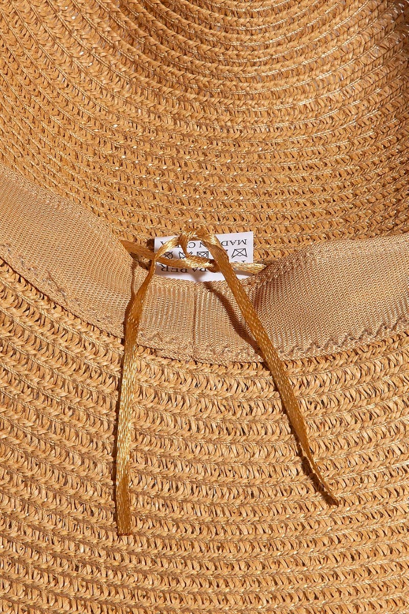 Braided Shell And Tassels Strap Straw Sun Hat