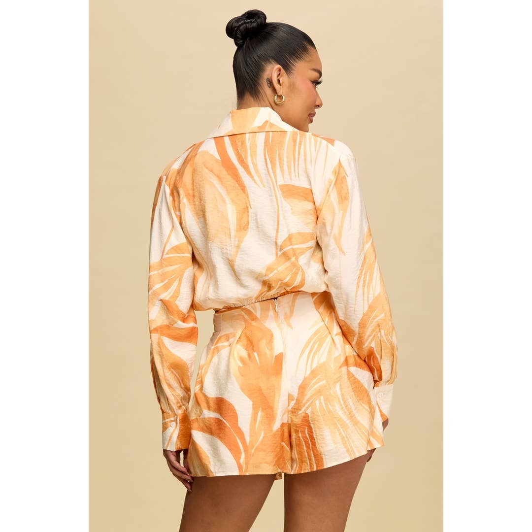 Tropical Two Piece Short Set