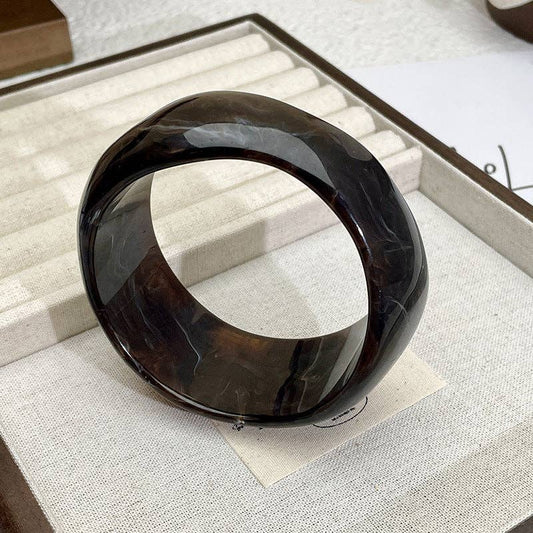 Irregular Acetate Wide Cuff Bracelet