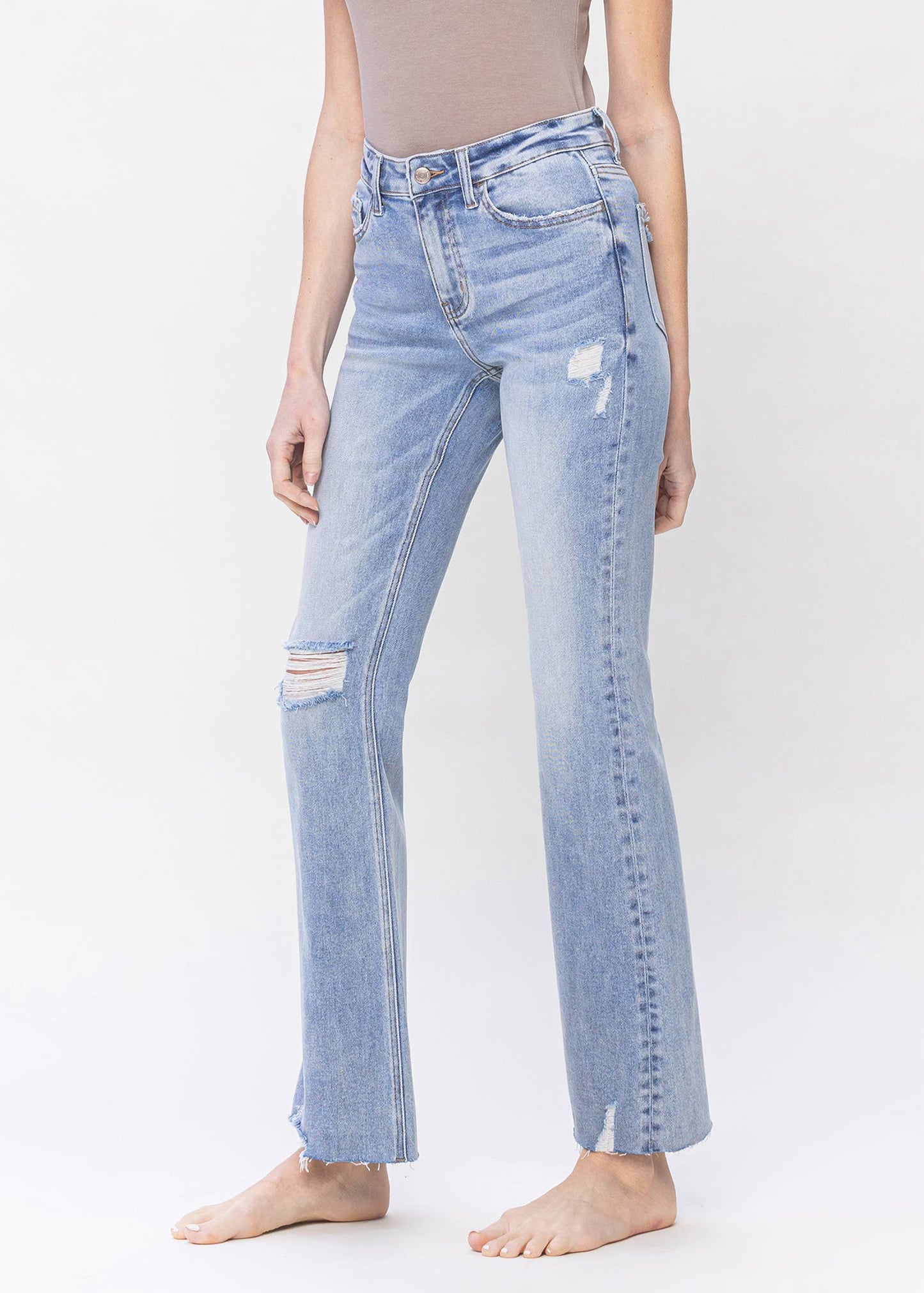 High Rise Relaxed Bootcut Jeans