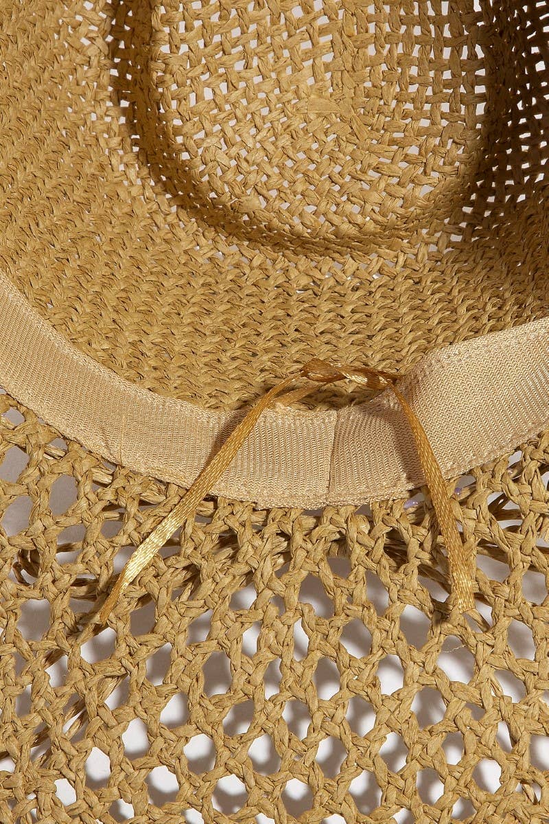 Puka Shell And Beads Straw Cowboy Hat
