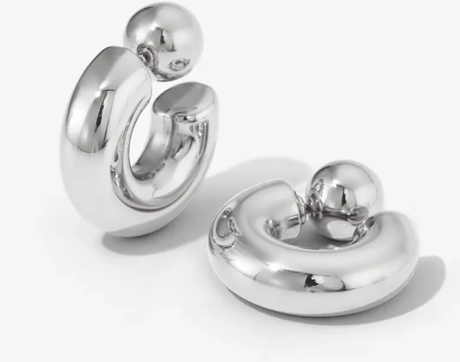 Puffy Hoop Earring