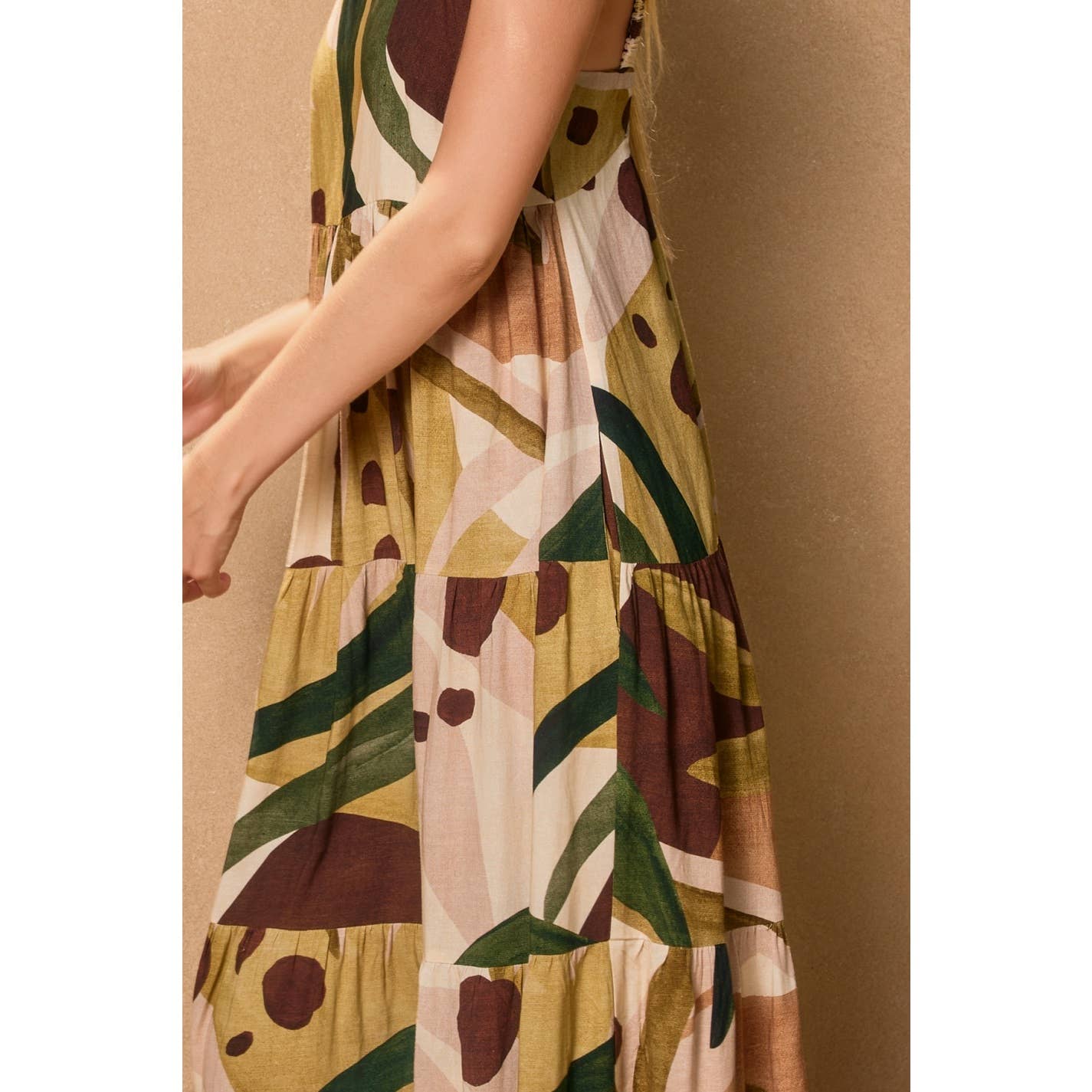 Fall Foliage Tiered Maxi Dress