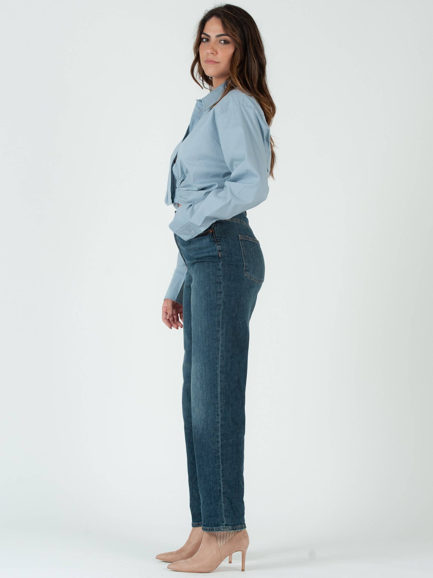Poplin Twist Front Shirt