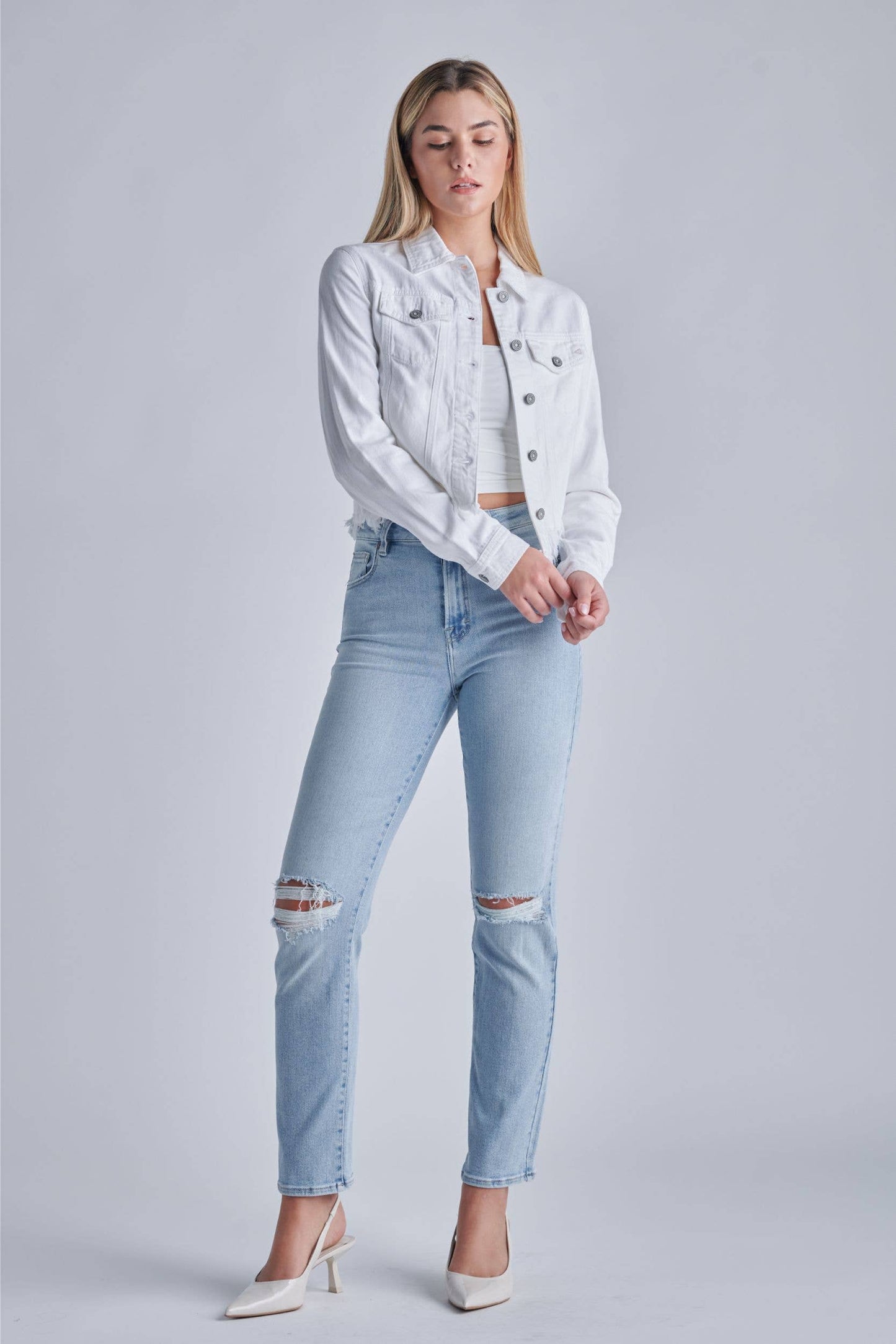 White Denim Jacket