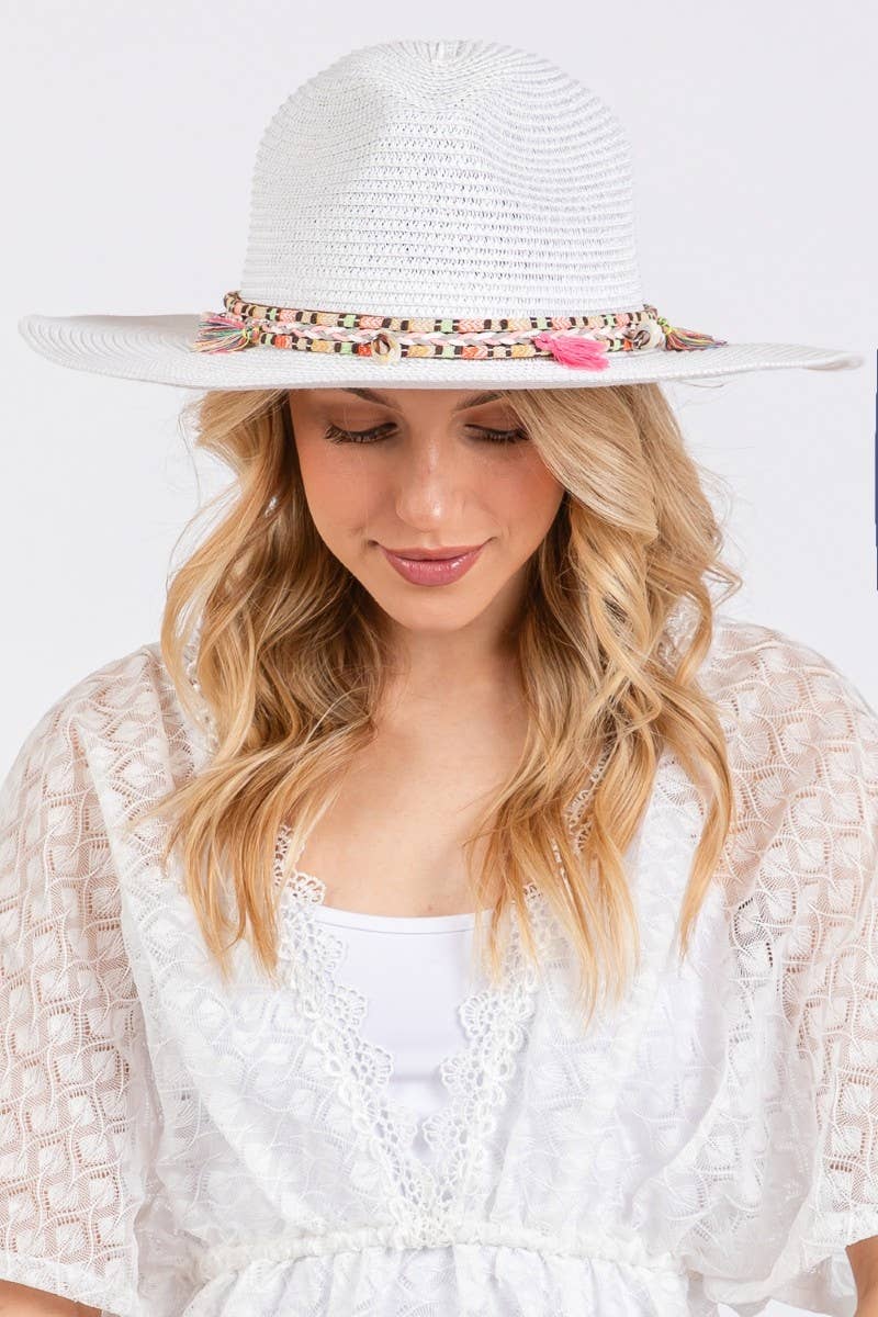 Boho Tassel Band Straw Hat