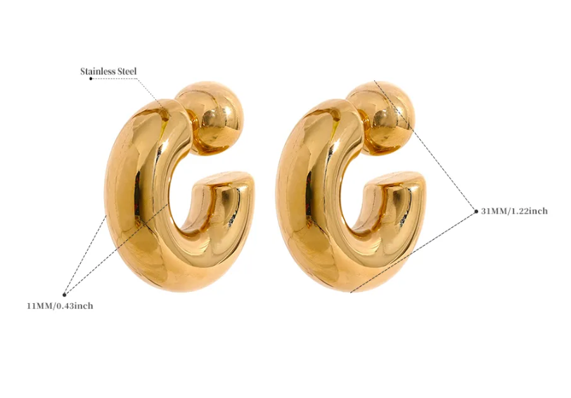 Puffy Hoop Earring