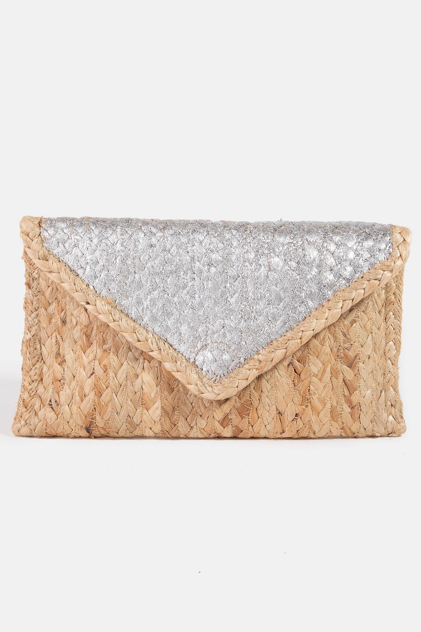 Metallic Jute Clutch Bag
