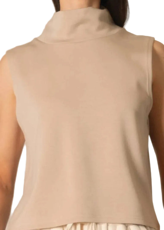 Butter Modal Mock Neck Sleeveless Top