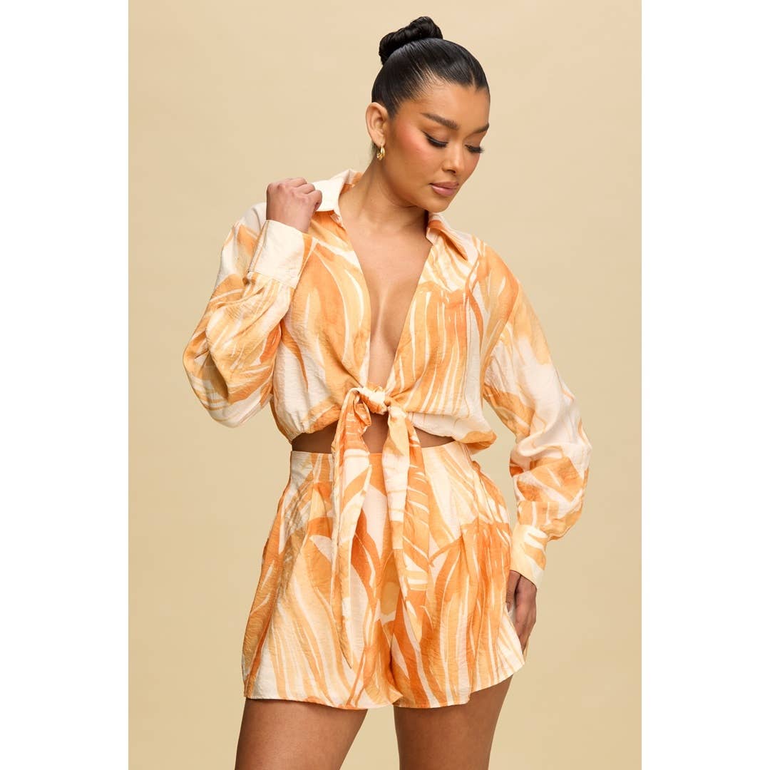 Tropical Two Piece Short Set