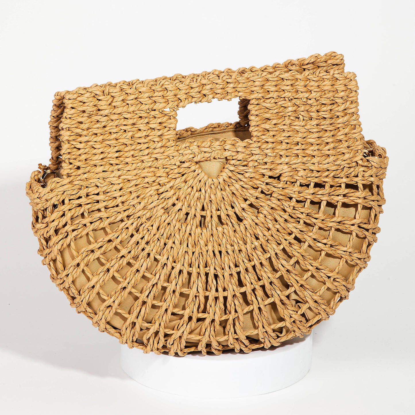 Braided Semi Circle Tote Bag