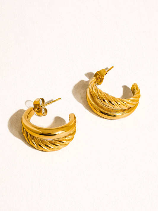 Braided Double Hoop Earring