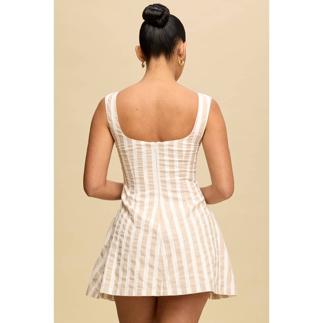 Stripe Flare Mini Dress