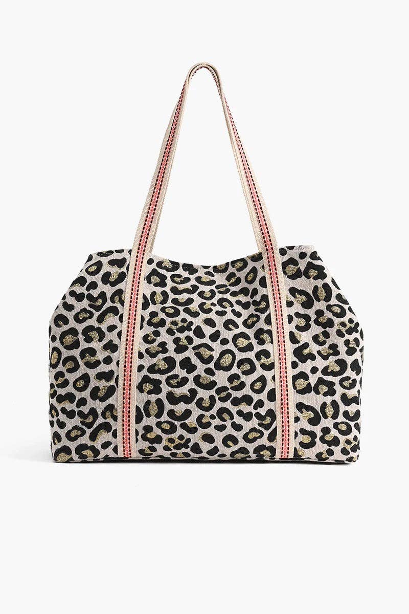 Leopard Embellished Tote
