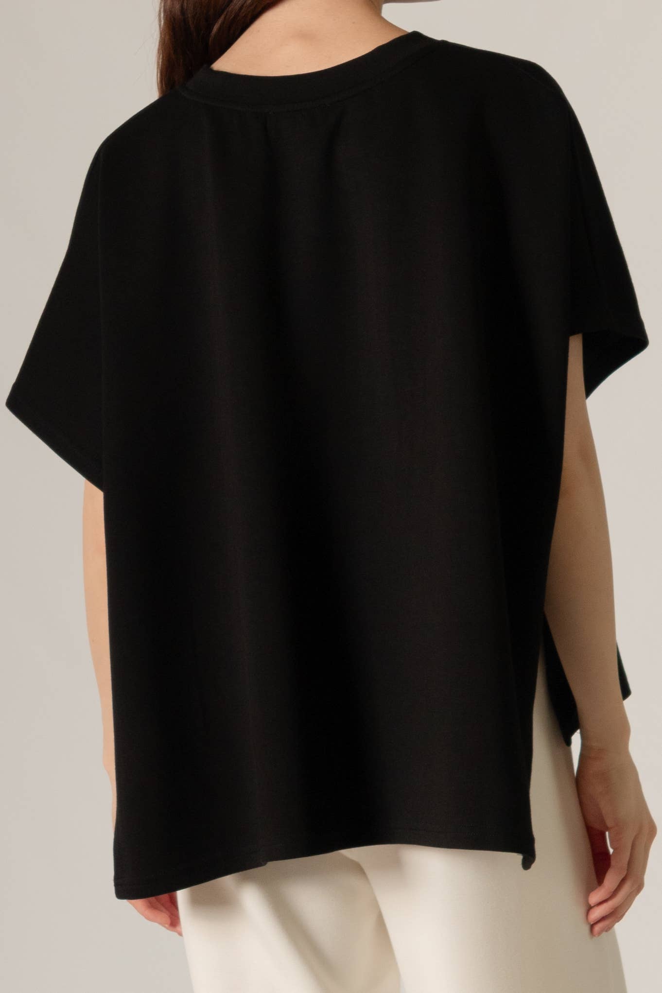 Butter Modal Side Slit Cape Top